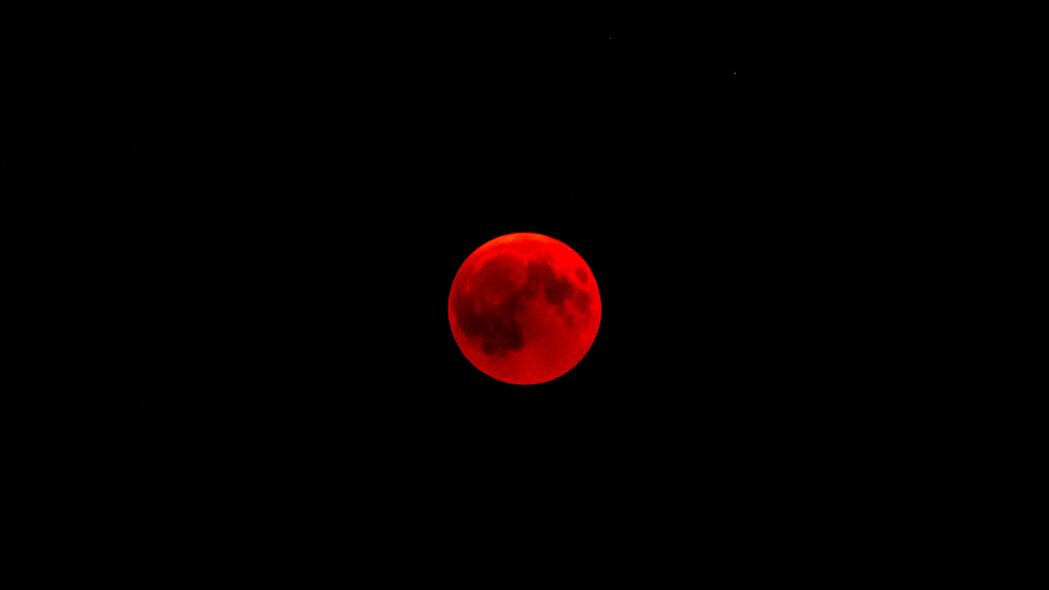 月亮 满月 日食 红月 4k壁纸 3840x2160