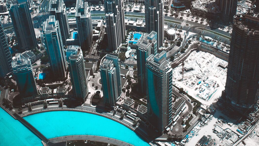 摩天大楼 俯视图 迪拜哈利法塔 阿联酋 4k壁纸 3840x2160