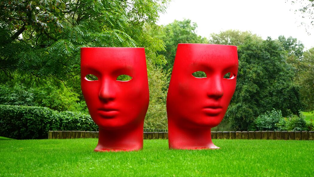 雕塑 面具 创意 创意 4k壁纸 3840x2160