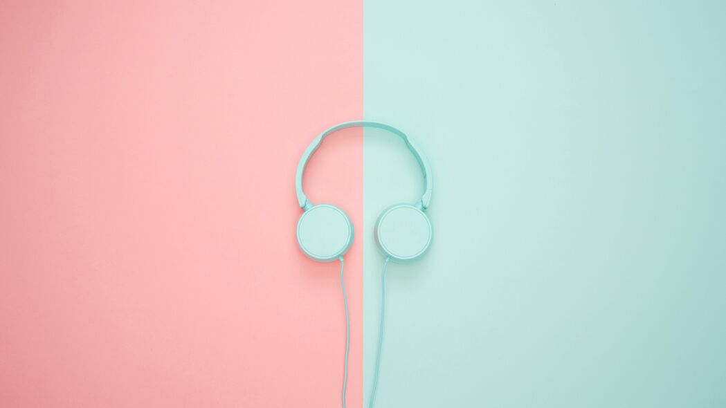 耳机 极简主义 粉彩 粉红色 4k壁纸 3840x2160