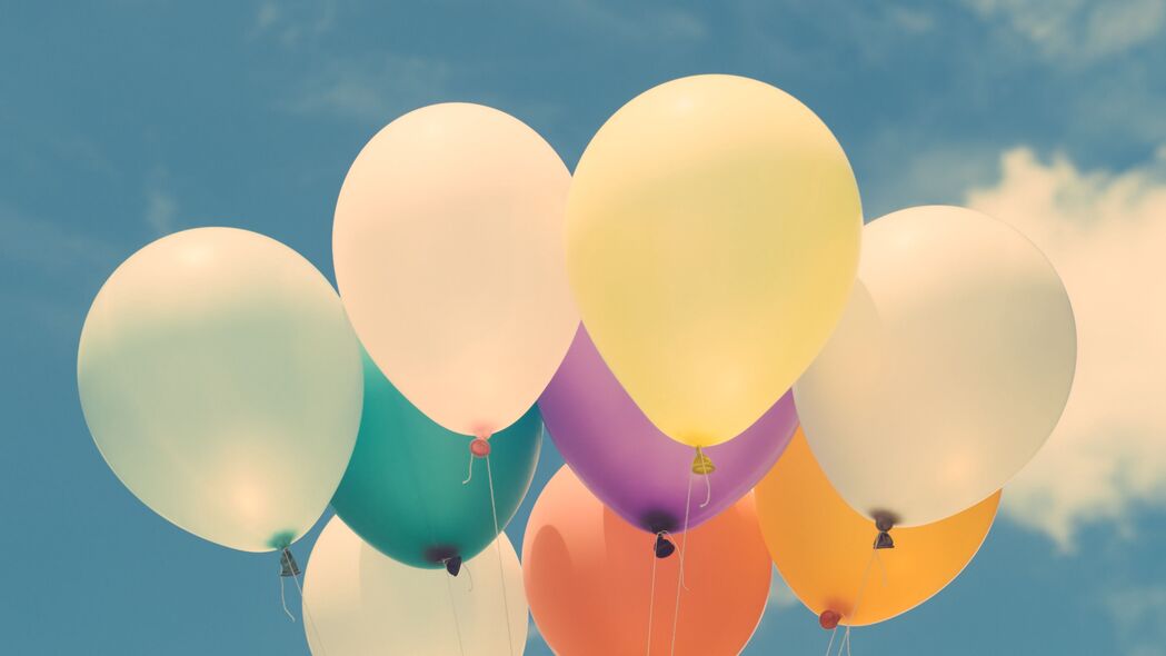 气球 彩色 天空 亮度 飞行 幸福 4k壁纸 3840x2160