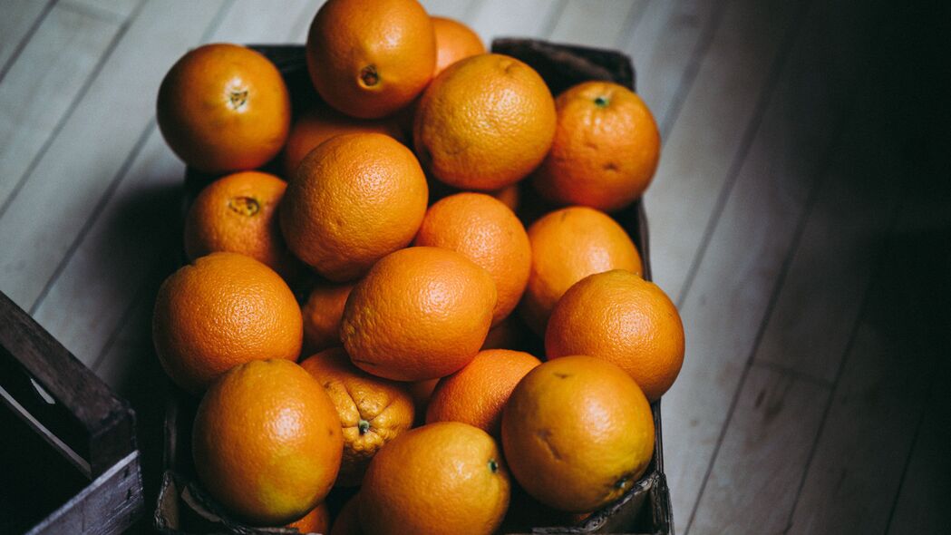 橙子 柑橘类水果 成熟 盒子 4k壁纸 3840x2160