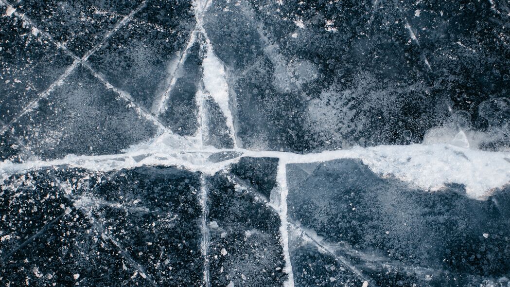 冰 裂缝 表面 4k壁纸 3840x2160