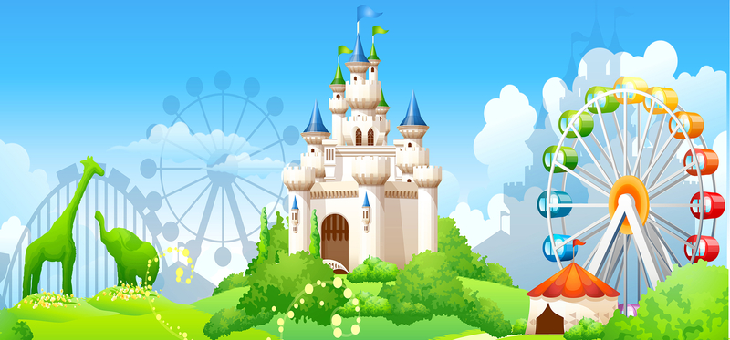 卡通城堡背景图