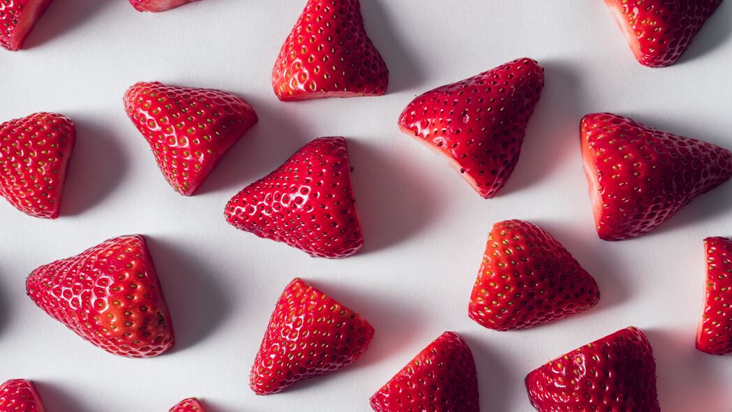 草莓 极简主义 成熟 浆果 4k壁纸 3840x2160