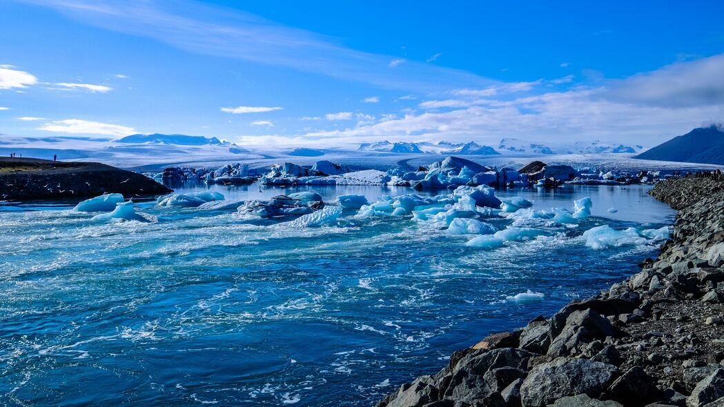 冰岛 冰 海洋 海岸 4k壁纸 3840x2160