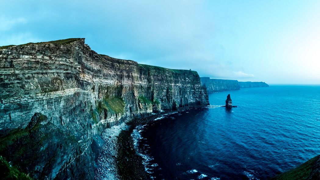 利斯坎诺 爱尔兰 岩石 大海 海岸 4k壁纸 3840x2160