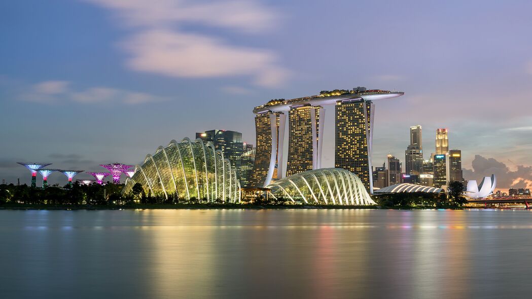 新加坡 摩天大楼 全景 4k壁纸 3840x2160