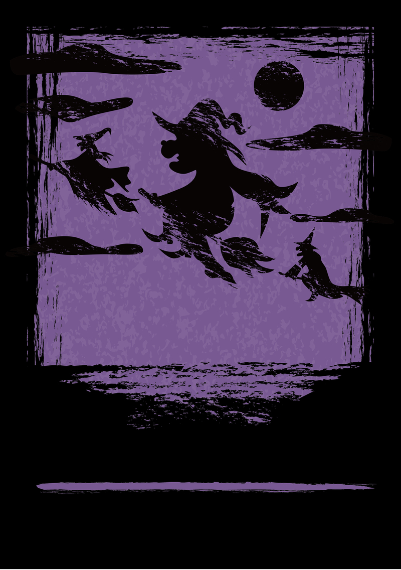 紫色女巫婆背景