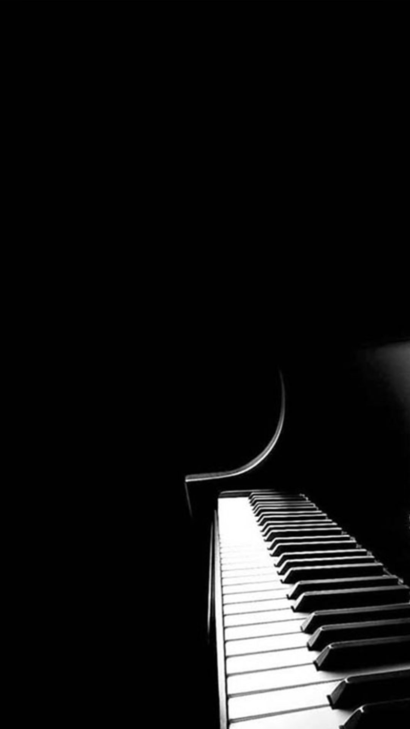 黑色钢琴H5背景图片