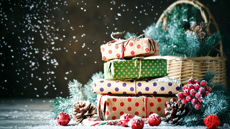 圣诞节，铃铛，下雪，礼物