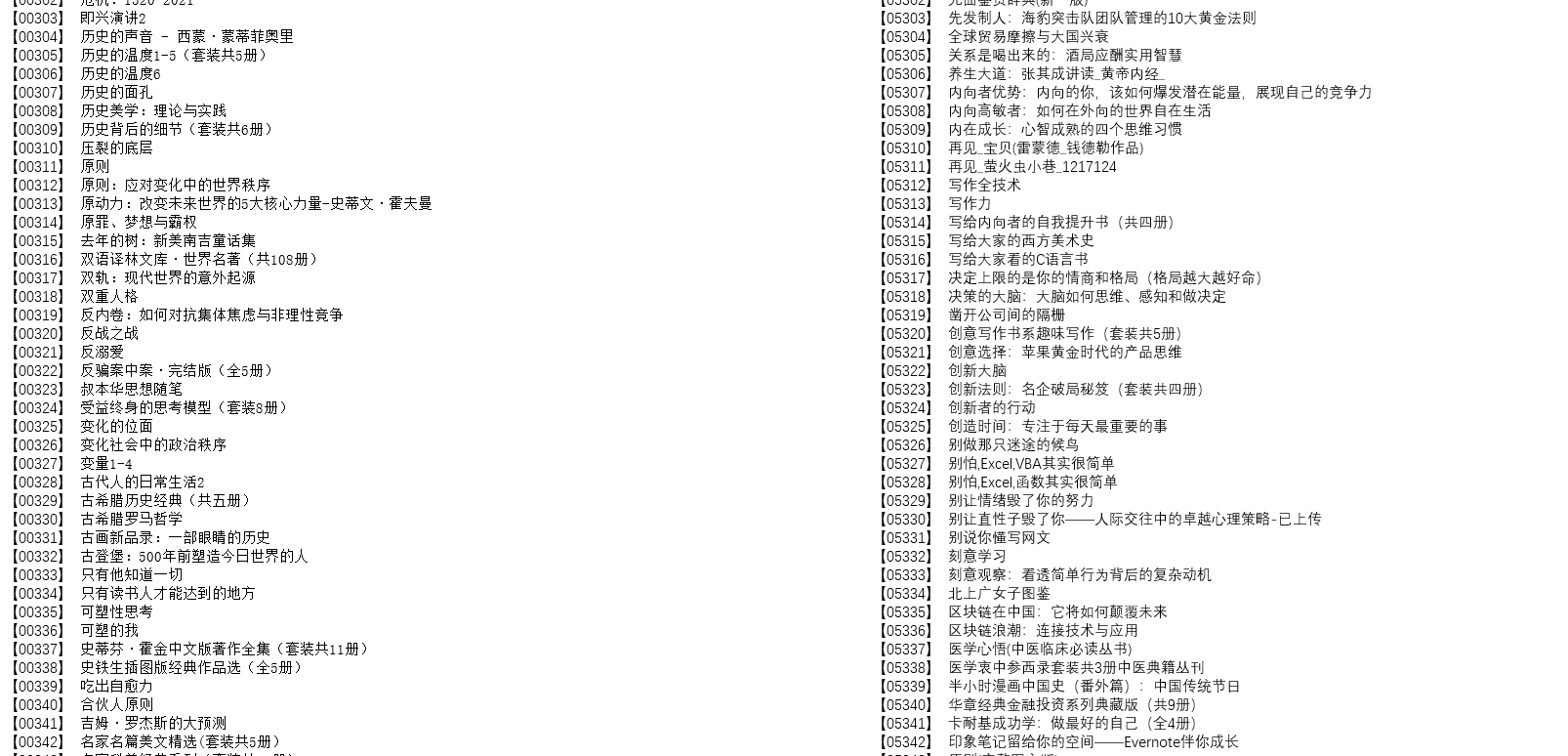 6000册书籍大放送【附完整目录】单条精选内容呈现