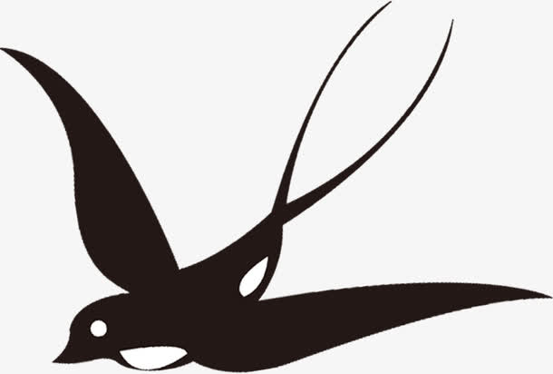 高清素描手绘黑色燕子