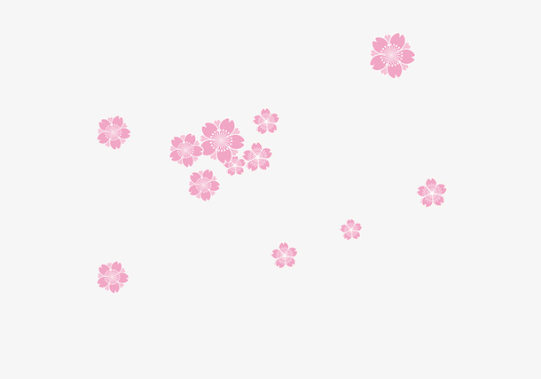 花朵元素  粉色花朵 樱花 手绘花朵