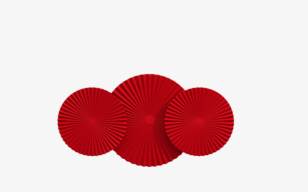 中式红色折扇