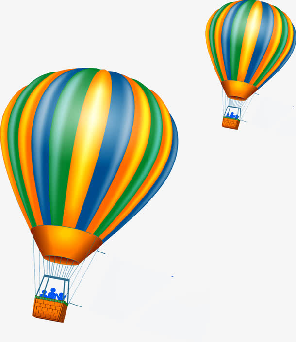 卡通热气球漂浮装饰图片