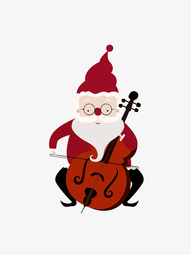 拉小提琴的圣诞老人