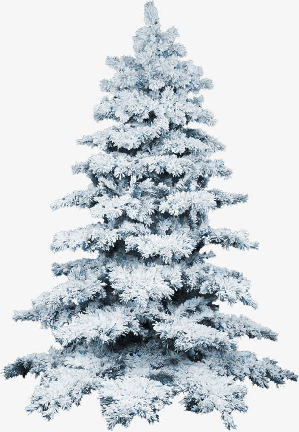 叶圣诞树银色雪圣诞树