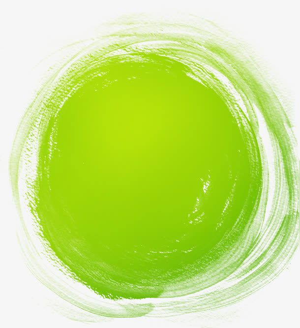 手绘绿色墨迹圈圈