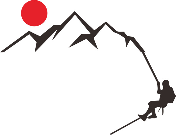 登山人物雕刻图案