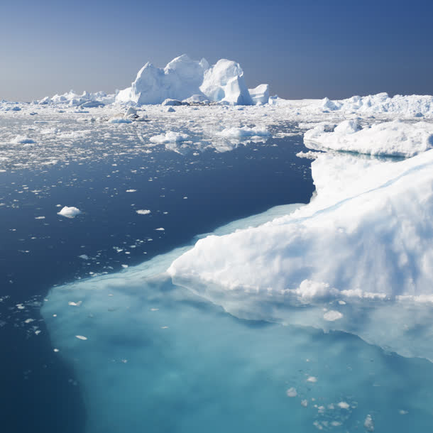 北极冰山冰块摄影图