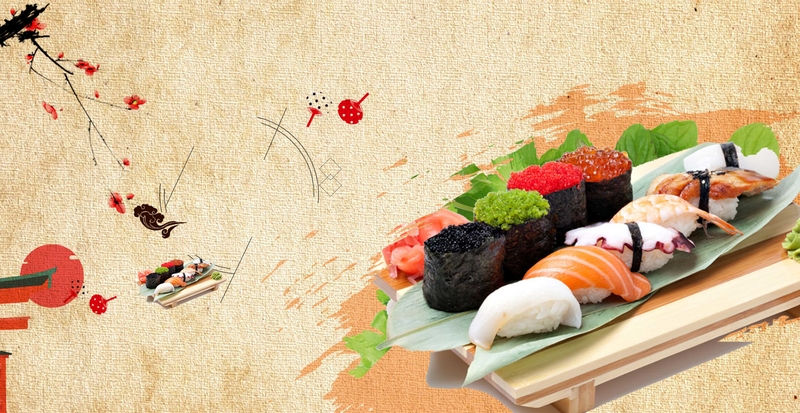 美食食物寿司背景素材