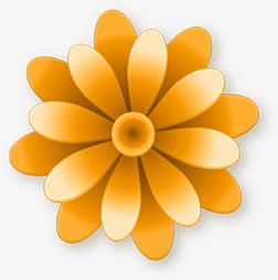 黄色卡通可爱花朵节日装饰