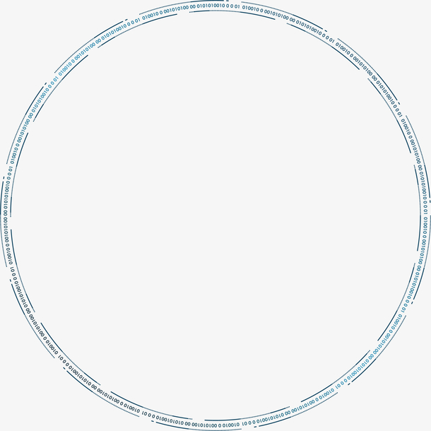 蓝色线条圆圈