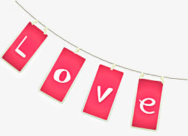 LOVE粉色背景字体