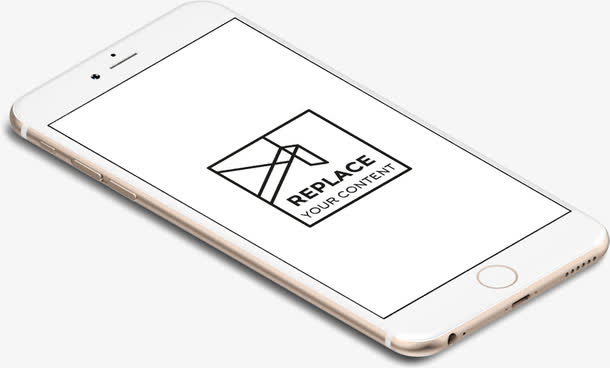 白色创意苹果手机PNG模板，高清透明图片，生活用品设计素材下载