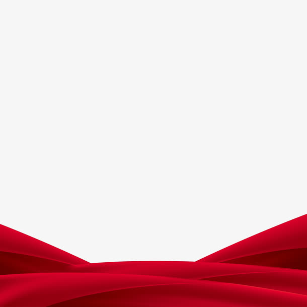 高清红色丝带PNG背景，透明图片装饰边框素材，免费下载