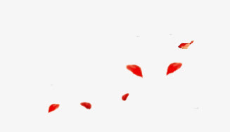 红色运动花瓣高清PNG素材，漂浮元素叶子设计，免费下载
