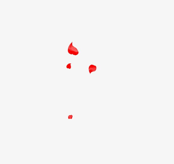 红色心形花瓣PNG透明图片，高清漂浮元素设计素材下载