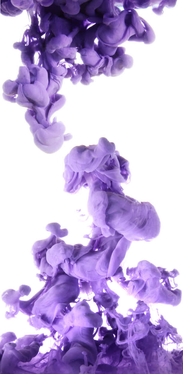 紫色云状油漆PNG透明底纹设计素材，高清下载