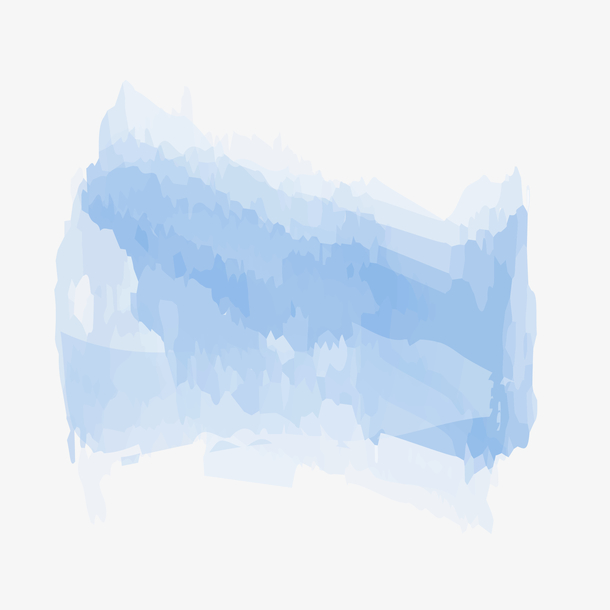 蓝色水彩墨染矢量图，高清PNG透明免扣元素，设计素材一站下载