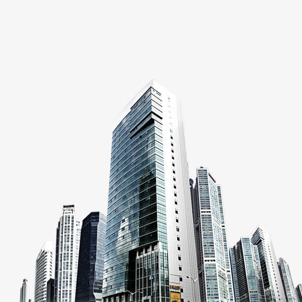 商务大楼高清PNG透明图片：灰色免扣元素，设计素材一键下载