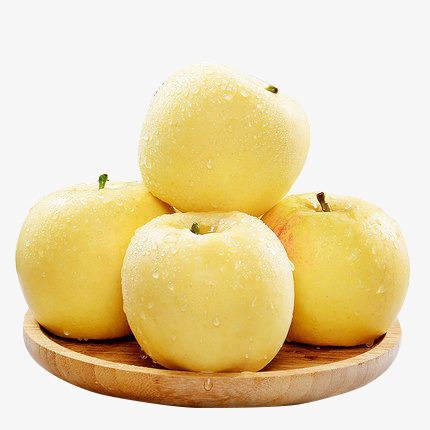 黄金奶油富士苹果与冰糖心苹果，水果高清PNG透明图片及PSD设计素材下载