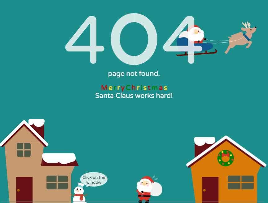 圣诞网页特效css，html错误页面模板