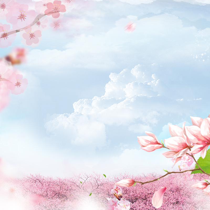 粉色桃花春景高清JPG素材，另类设计背景图下载