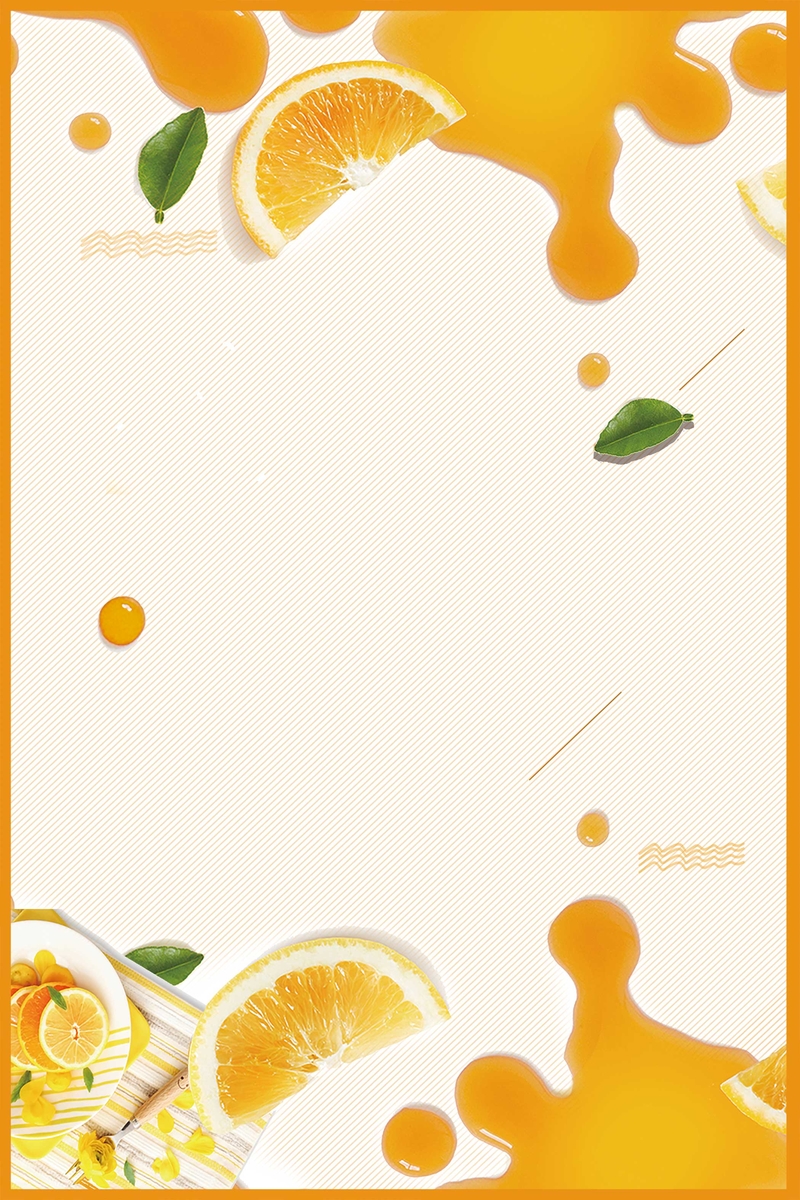水彩清新橙子果汁广告，高清JPG图片，另类设计素材免费下载