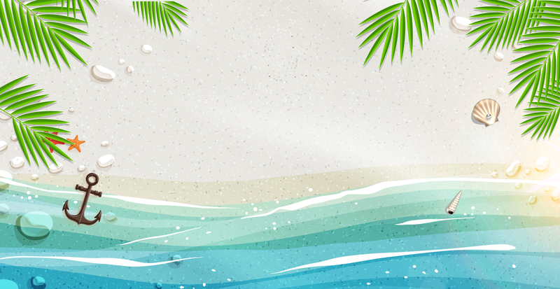 夏天沙滩背景模板，高清JPG图片，创意另类设计素材下载