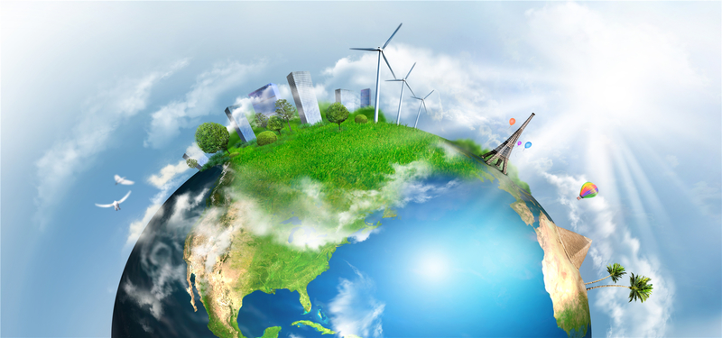 创意地球环保能源海报，另类高清JPG设计素材，一键下载