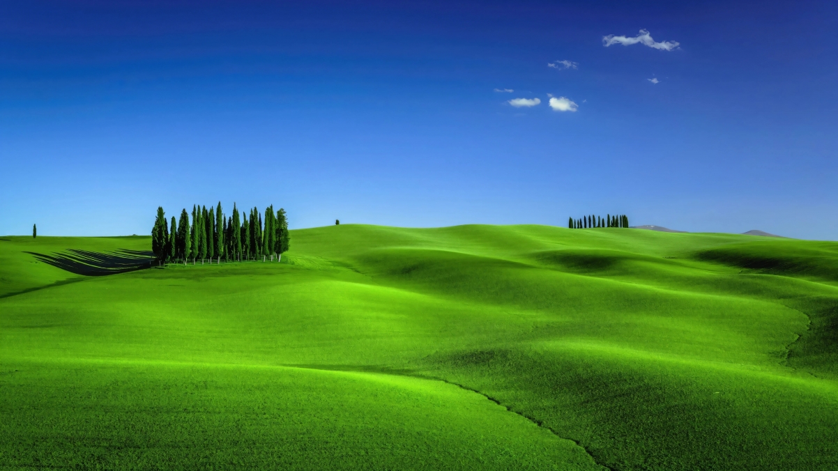托斯卡纳绿色草地4K超高清壁纸，绝美风景图片，3840x2160分辨率下载