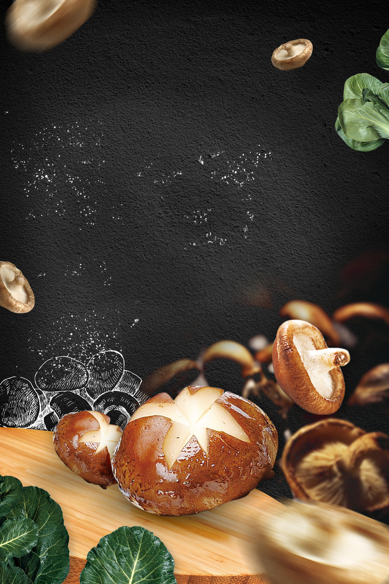 高清蘑菇海报背景素材，另类JPG图片设计下载