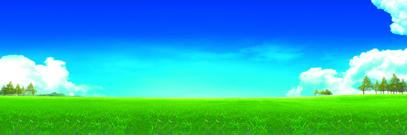 树木草地蓝天白云大尺寸背景图，高清JPG素材，另类设计元素免费下载