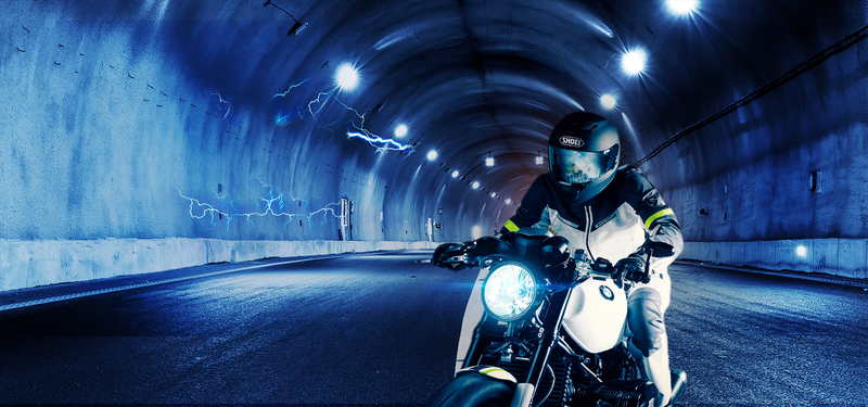 炫酷隧道骑行，摩托车广告PSD与JPG素材，个性设计背景图免费下载