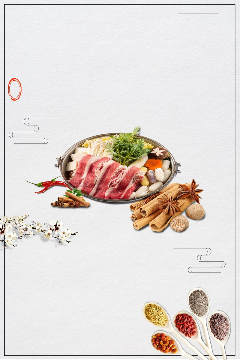 中华美食羊肉火锅，高清JPG海报及其他创意图片素材下载