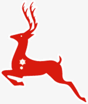 圣诞节麋鹿PNG透明图片，高清节日元素设计素材下载