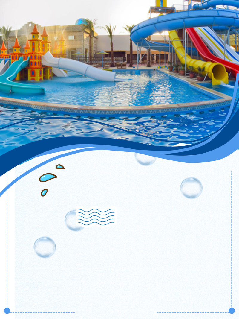 清凉一夏水上乐园，高清JPG海报背景，创意图片设计素材下载