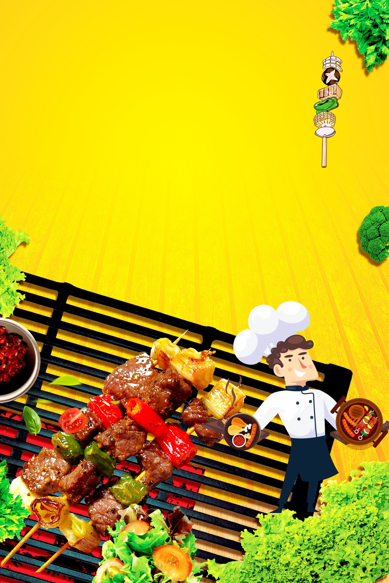 高清JPG美食烧烤撸串大排档背景模板，另类图片设计素材下载